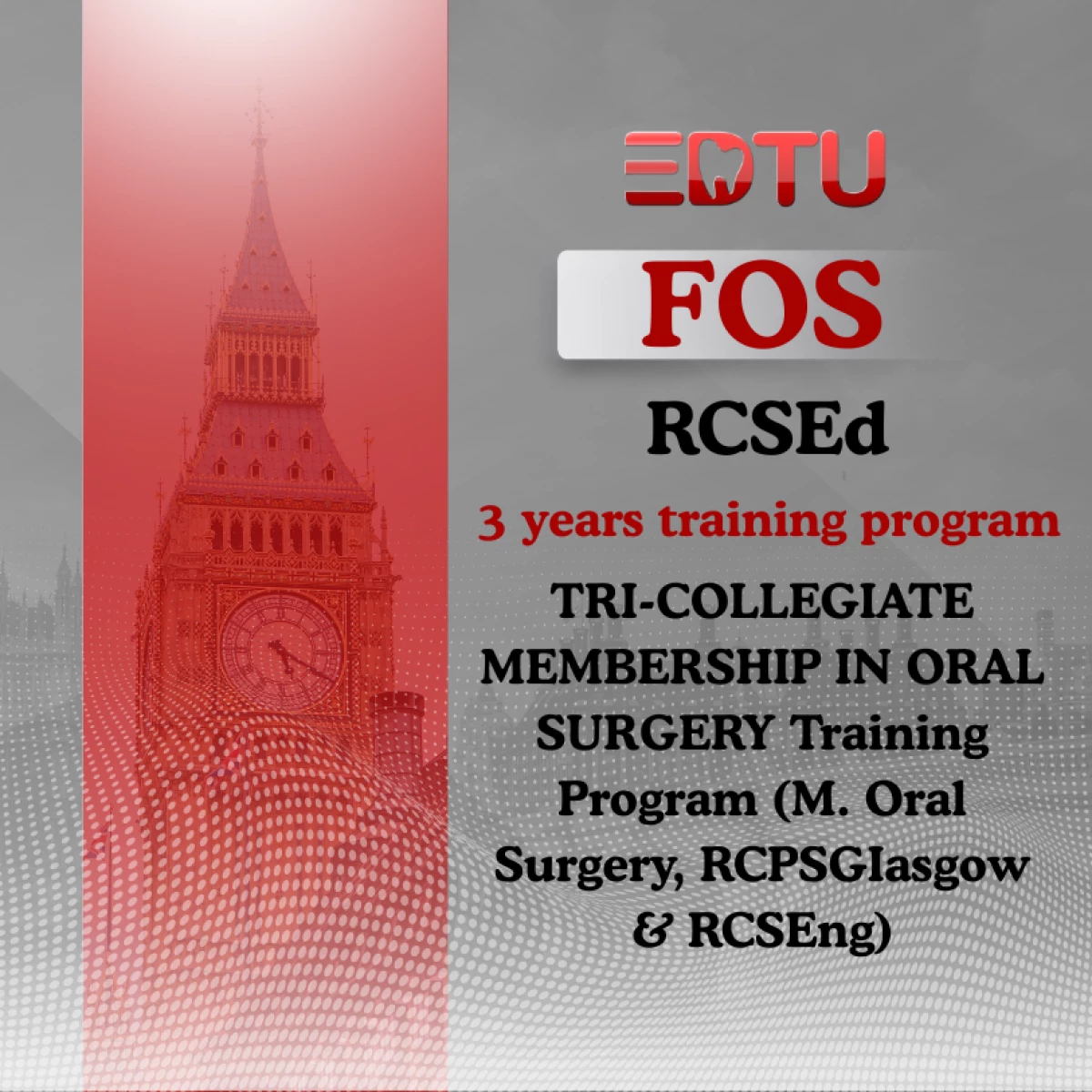 THE TRI-COLLEGIATE Fellowship IN ORAL SURGERY Training Program (F. Oral Surgery RCSEd, RCPSGlasgow & RCSEng)